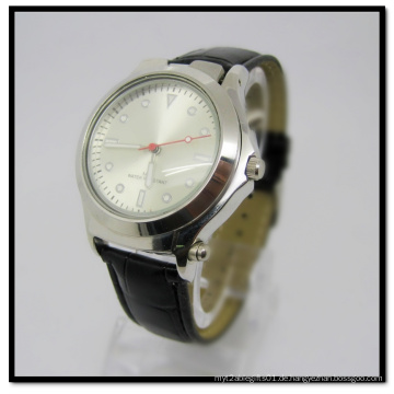 Heißer Verkauf Lederband Uhren für Männer Black Leather Watch Band